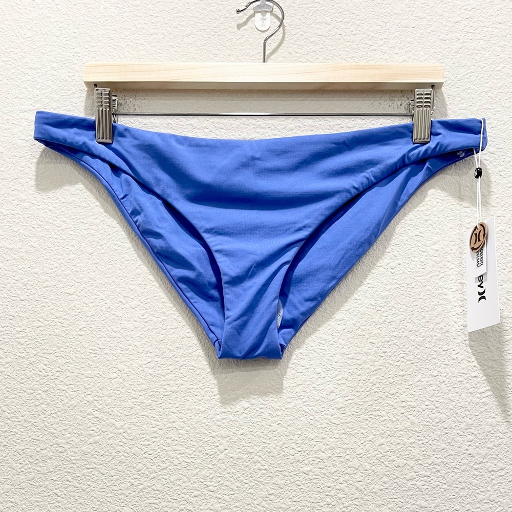 NWT! HURLEY Periwinkle Solid Moderate Bikini Bottom!